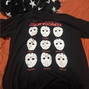 Black Graphic Tee - The Many Moods of Jason Voorhees